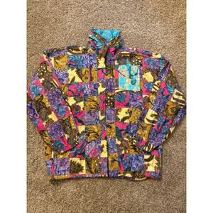 Vintage 80s/90s Chiq REVERSIBLE Artistic Quiled Patchwork Design Mens Size L/XL